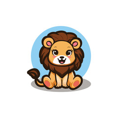 Lion logo design, vector logo design, illustration 