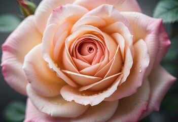 Close up view of flower rose from top concept