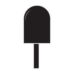 Ice cream silhouette, icon set design. Ice cream cone wafer filled with cartoon. Simple, flat ice cream cone icon and symbol, vector illustration. . EPS 10/AI