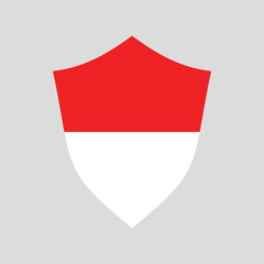 Indonesia Flag in Shield Shape Frame
