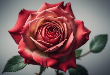 Close up view of flower rose from top concept