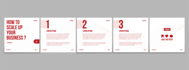 LinkedIn carousel post, social media Instagram carousel post, modern and editable business carousel template design © Tarek Digital