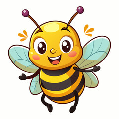 Colorful Bee Multi Color Illustration, Cute Illustration