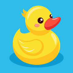 Colorful Rubber Ducky Multi Color Illustration, Cute Illustration