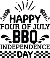 Happy Four of July Bbq Independence Day