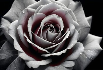 Close up view of flower rose from top concept