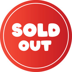 Sold Out red vector illustration