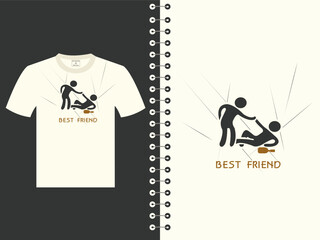 Best Friend Vector T-Shirt Design