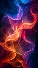 Futuristic neon electric waves abstract background. Modern, calming rhythms.