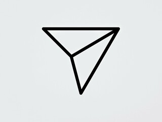 The white background in the image is a triangle image, a flying image of a black edged triangle with a white blank center.