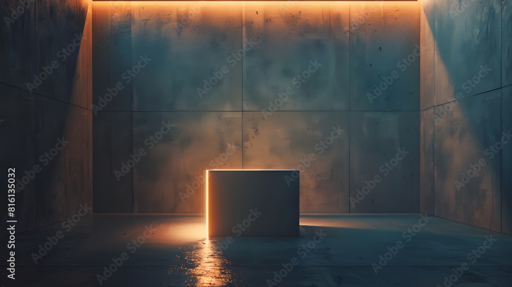 Poster empty square by modern architectures : generative ai