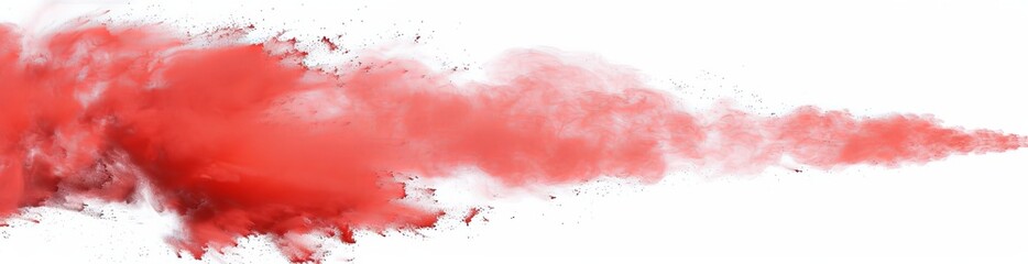 A dynamic wallpaper showcasing a bold red smoke cloud on a clean white background, sure to be a best seller with its abstract and vivid look