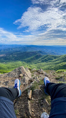 hiker in the mountains