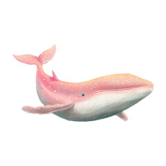 whale flying in sky white background (21)
