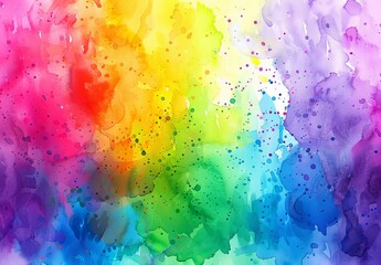 A colorful abstract watercolor wallpaper background with splashes of rainbow hues, perfect for best seller designs