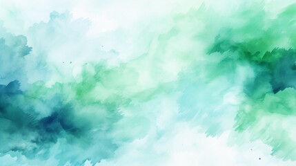 Fototapeta premium An abstract watercolor background with different shades of vibrant green, lively and fresh