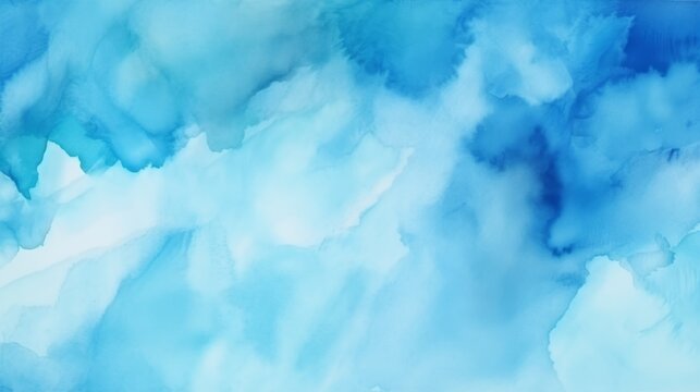 A seamless watercolor blend of blue tones symbolizes tranquility and emotional depth in this serene abstract image