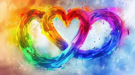 Celebrate Autistic Pride Day with vibrant rainbow hues embracing the infinity and heart symbols representing autism awareness through a colorful spectrum Let the rainbow gradient within the