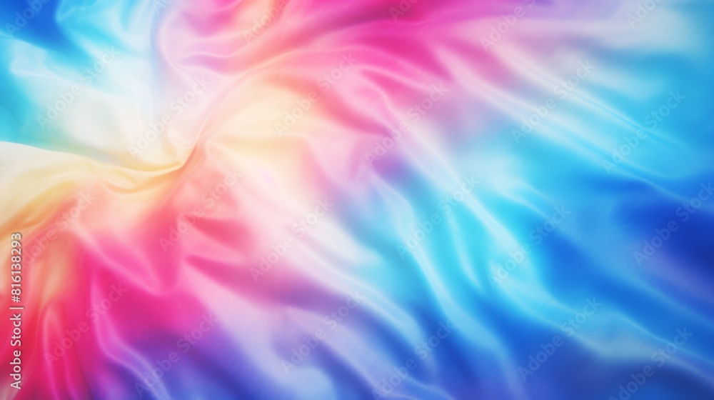 Wall mural this image features a dynamic swirl of blending colors resembling a tie-dye or ink in water effect, 