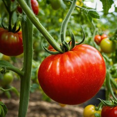 tomatoes in the garden