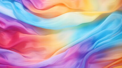 This image exhibits a dynamic wave of silk fabric with a blend of vivid and engaging colors that symbolize energy and movement