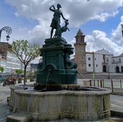 Fuente de Diana, la cazadora, en Betanzos, Galicia