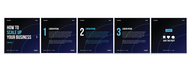 LinkedIn carousel post, social media Instagram carousel post, modern and editable business carousel template design © Tarek Digital