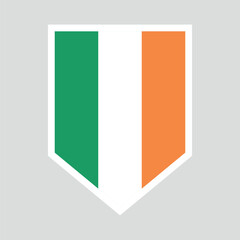 Ireland Flag in Shield Shape Frame