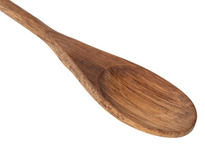 Wooden spoon isolated on white background