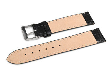 Leather watch strap