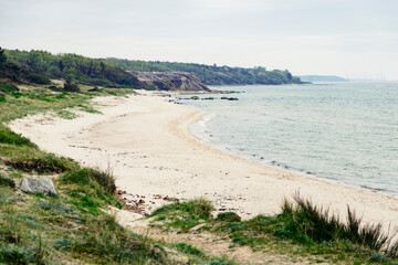 Hasle beach - beautiful natural coast in a Denmark's island Bornholm.