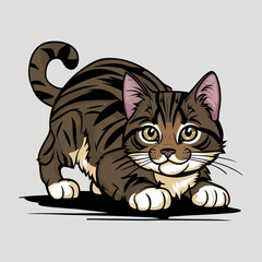International cat day with cat  vector illustration design