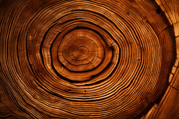 Fototapeta premium Close up shot of a cut Wood Trunk. a close up of a Piece of Wood Background. Trunk Wallpaper 