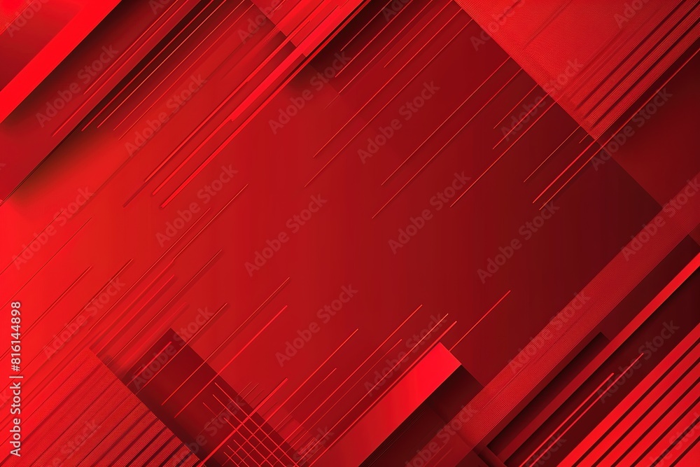 Poster red abstract background with sharp lines and geometric shapes
