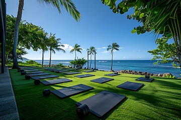 High-end beachside fitness boot camp with personal trainers and ocean views