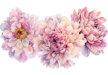 A striking illustration of peony flowers serves as a perfect wallpaper, abstract and beautiful background best-seller