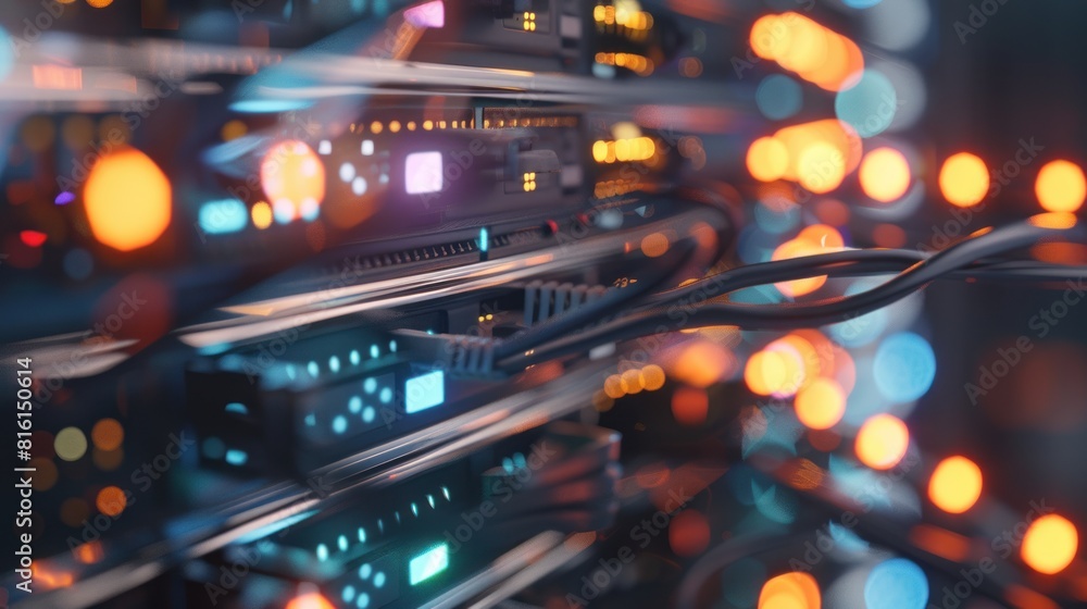 Aufkleber server room, data,.concept of big data storage and cloud computing technology.