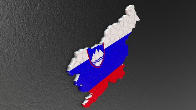 Slovenia map 3d. 3d map of Slovenia.