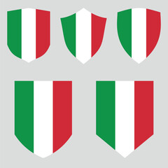 Italy Flag in Shield Shape Frame