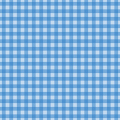 Gingham pattern seamless Plaid repeat in blue and white. Design for print, tartan, gift wrap, textiles, checkered background for tablecloth