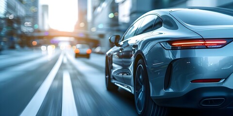 Advanced Car Technology: Maintaining Lane Position for Precision Driving. Concept Vehicle Safety, Advanced Driver Assistance Systems, Autonomous Driving, Precision Driving Technology