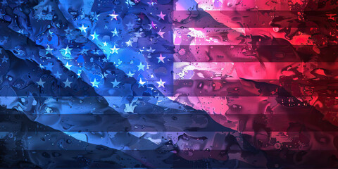 First Amendment Rights (Red, White, and Blue): Signifies the protection of First Amendment rights, including freedom of speech and assembly, in the context of police presence at protests