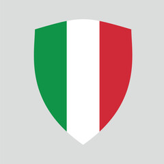 Italy Flag in Shield Shape Frame