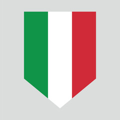 Italy Flag in Shield Shape Frame