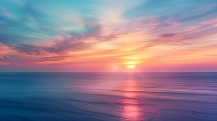 Fototapeta premium Vibrant Sunset Over the Ocean