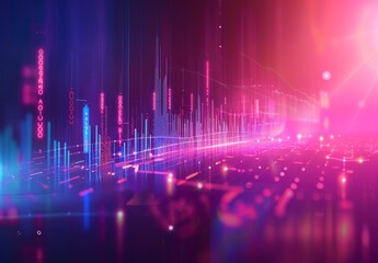 Craft a futuristic financial graphic for investment trends. Abstract finance art for business concepts. Stock, forex, economic trends. Graph, design, market, investment, concept, artwork, background.