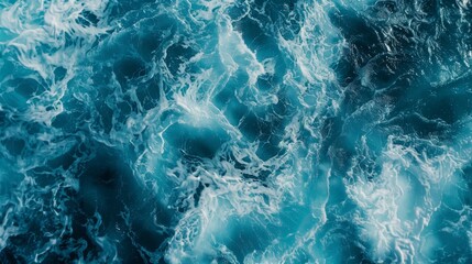 Fototapeta premium Aerial View of the Blue Ocean