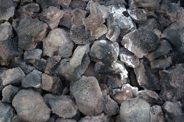 Lava rocks in a fire pit