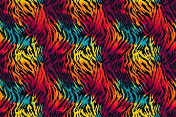 Colorful abstract tiger stripe pattern for artistic background or wallpaper