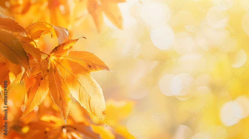 Poster autumn background space : generative ai
